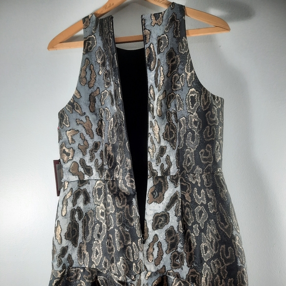 NWT Vince Camuto black/gold slvless dress Sz 2 - Picture 7 of 8